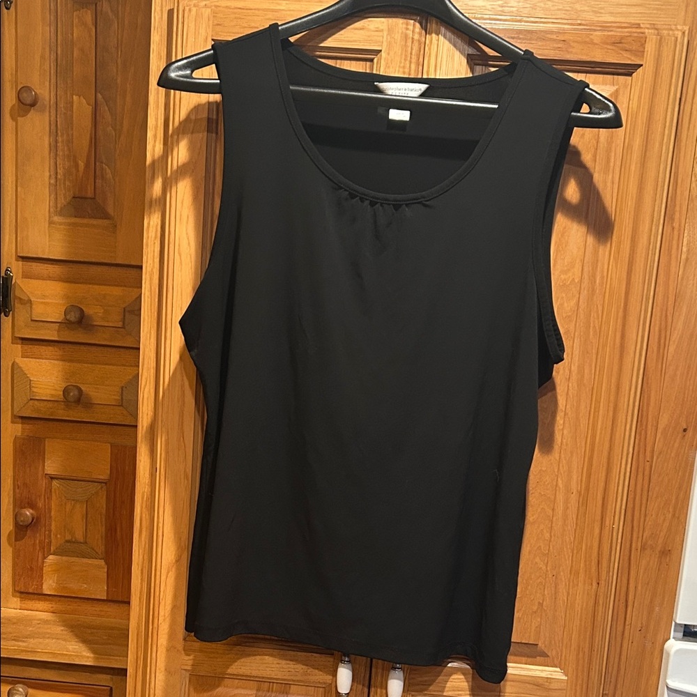 Christopher and banks petite sleek black tank top